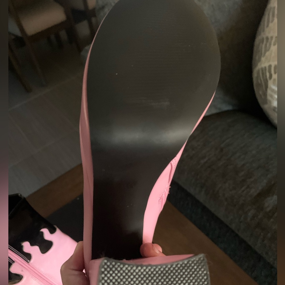 Pink Flame Platform Boots